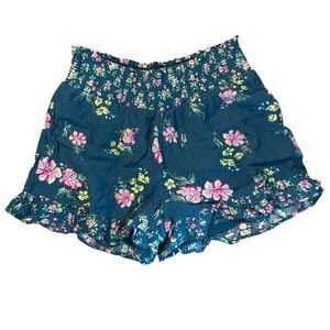 Floral Teal Girl’s Shorts